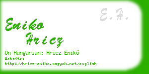 eniko hricz business card